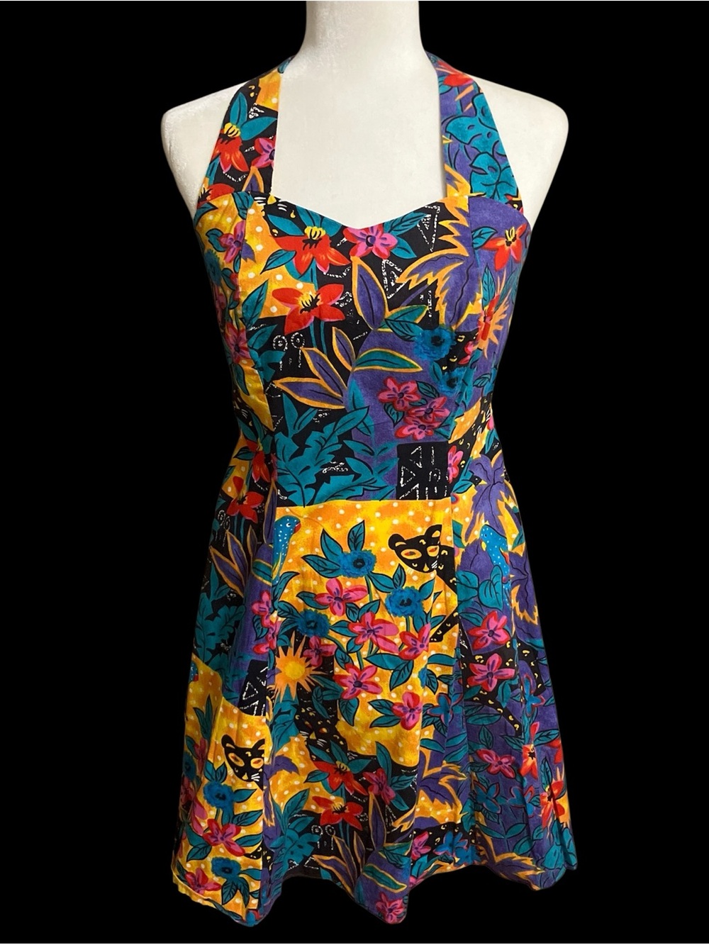 Vintage 90s Hilo Hattie Halter Sundress